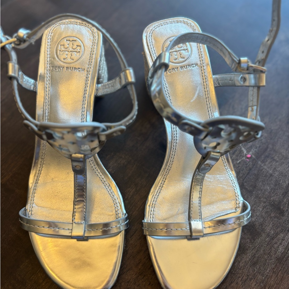 Tory Burch Silver Women's Sandals